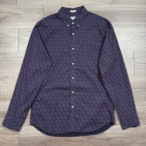 Men’s J. Crew Organic Cotton Slim Fit Floral Dress Shirt Size M